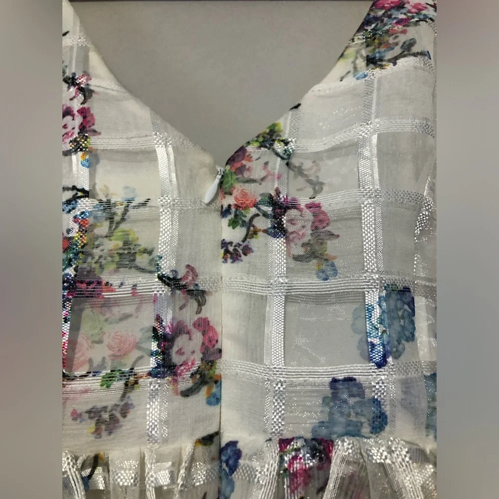 NWT Anthropologie Maeve Peony Garden Party Dress Midi Women’s 4 Floral Coquette - Picture 4 of 9